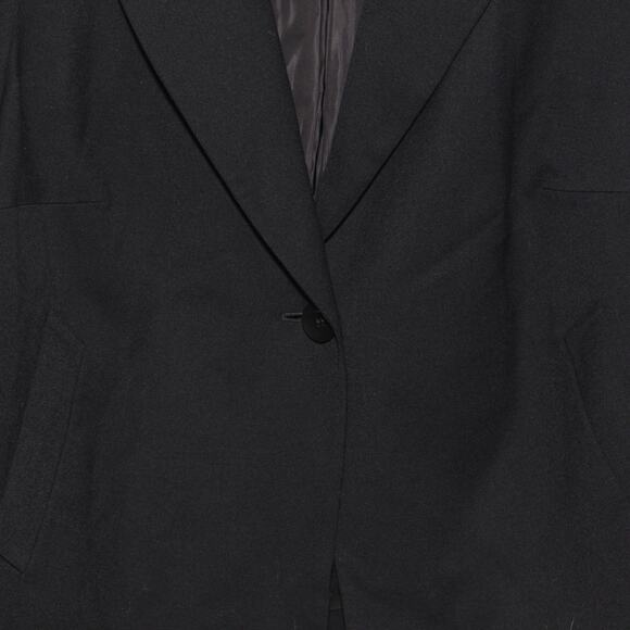 Talbots Woman Wool Blend Blazer Jacket Size 16W Black - Picture 4 of 6